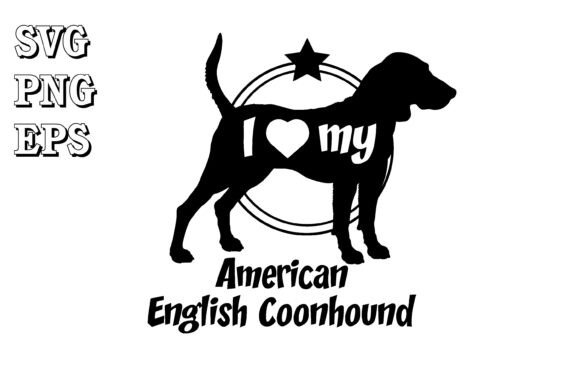 American English Coonhound Silhouette