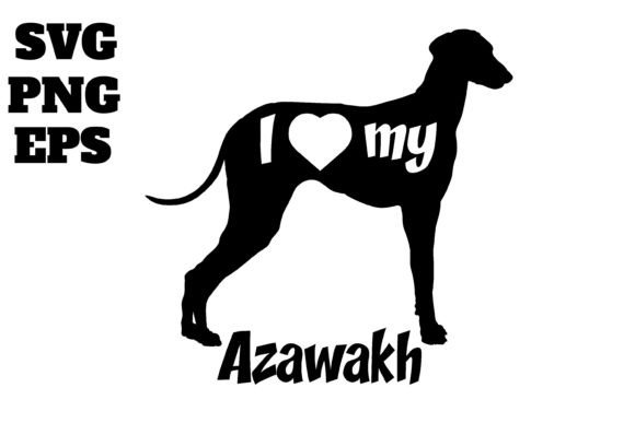 Azawakh I Love My Dog Vector
