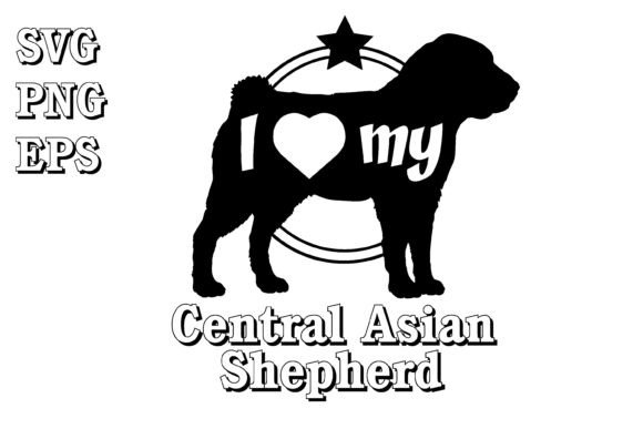 Central Asian Shepherd Dog Silhouette