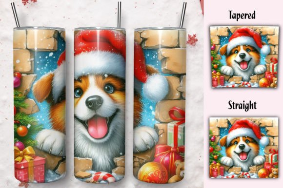 Christmas Funny Dog Tumbler Wrap
