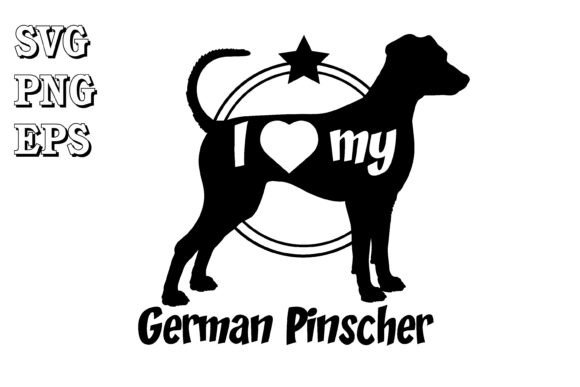 German Pinscher Dog Silhouette