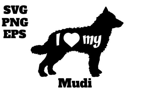 Mudi Dog Template Design