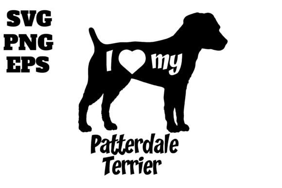 Patterdale Terrier Dog Monogram Vector