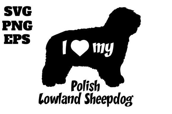 Polish Lowland Sheepdog Silhouette Dog