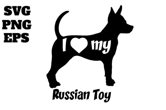 Russian Toy Dog Monogram Vector