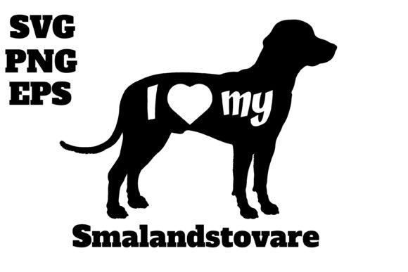 Smalandstovare Dog Monogram Vector