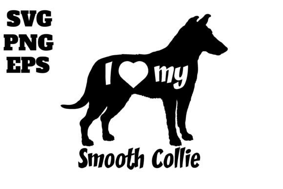 Smooth Collie Dog Monogram Vector