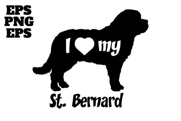 St. Bernard Dog Monogram Vector