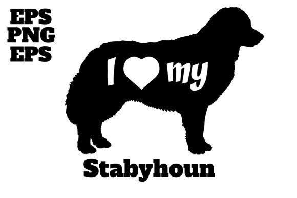 Stabyhoun Dog Monogram Vector