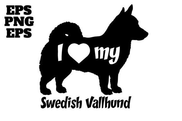 Swedish Vallhund Design Silhouette