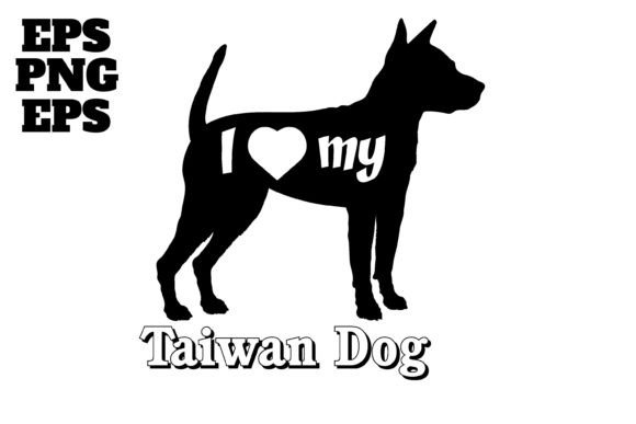 Taiwan Dog Monogram Vector