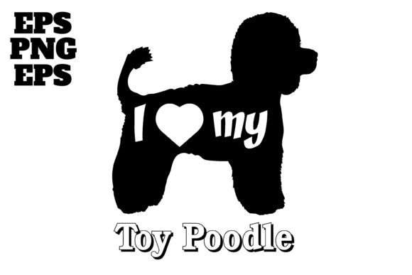 Toy Poodle Dog Monogram Vector