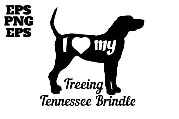 Treeing Tennessee Brindle Dog Monogram