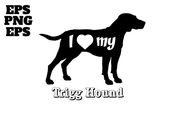 Trigg Hound Dog Monogram Vector